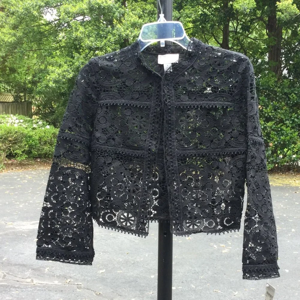 Talbots All Occasions Black Lace Top - Picture 1 of 2